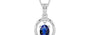 Sterling Silver Thailand Blue Sapphire Pendant Rare Quality (P2)