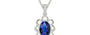 Sterling Silver Thailand Blue Sapphire Pendant Rare Quality (P3)