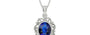 Sterling Silver Thailand Blue Sapphire Pendant Rare Quality (P5)