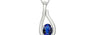 Sterling Silver Thailand Blue Sapphire Pendant Rare Quality (P9)