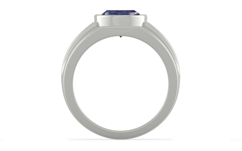 Sterling Silver Thailand Blue Sapphire Ring Fine Quality (R1)