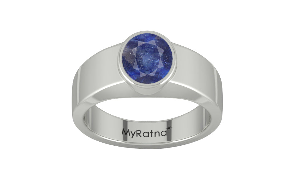 Sterling Silver Thailand Blue Sapphire Ring Fine Quality (R10)