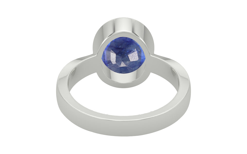 Sterling Silver Thailand Blue Sapphire Ring Fine Quality (R9)