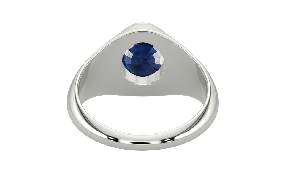 Sterling Silver Thailand Blue Sapphire Ring Limited Quality (R12)