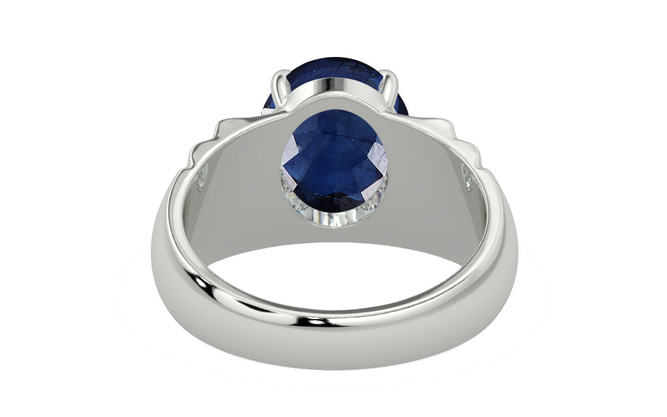 Sterling Silver Thailand Blue Sapphire Ring Limited Quality (R4)