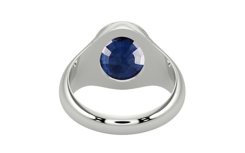 Sterling Silver Thailand Blue Sapphire Ring Limited Quality (R7)