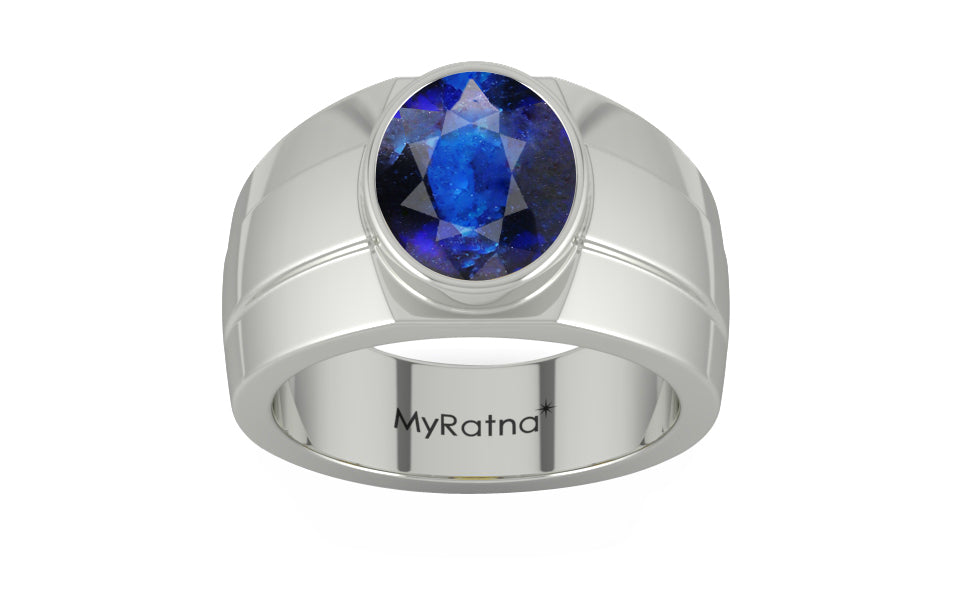Sterling Silver Thailand Blue Sapphire Ring Rare Quality (R1)