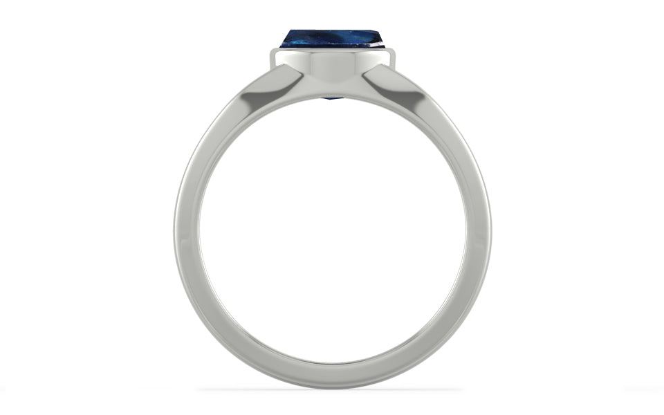 Sterling Silver Thailand Blue Sapphire Ring Rare Quality (R10)