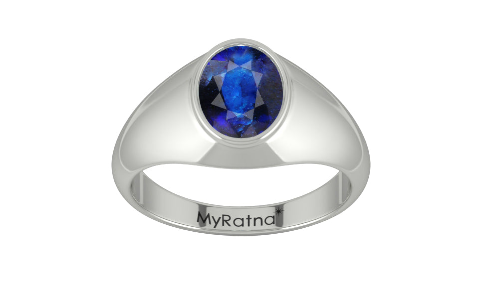 Sterling Silver Thailand Blue Sapphire Ring Rare Quality (R12)