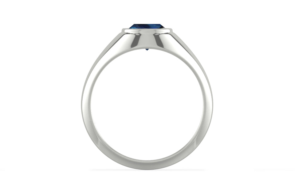 Sterling Silver Thailand Blue Sapphire Ring Rare Quality (R12)