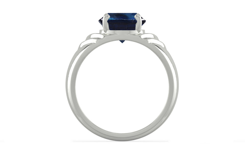 Sterling Silver Thailand Blue Sapphire Ring Rare Quality (R4)