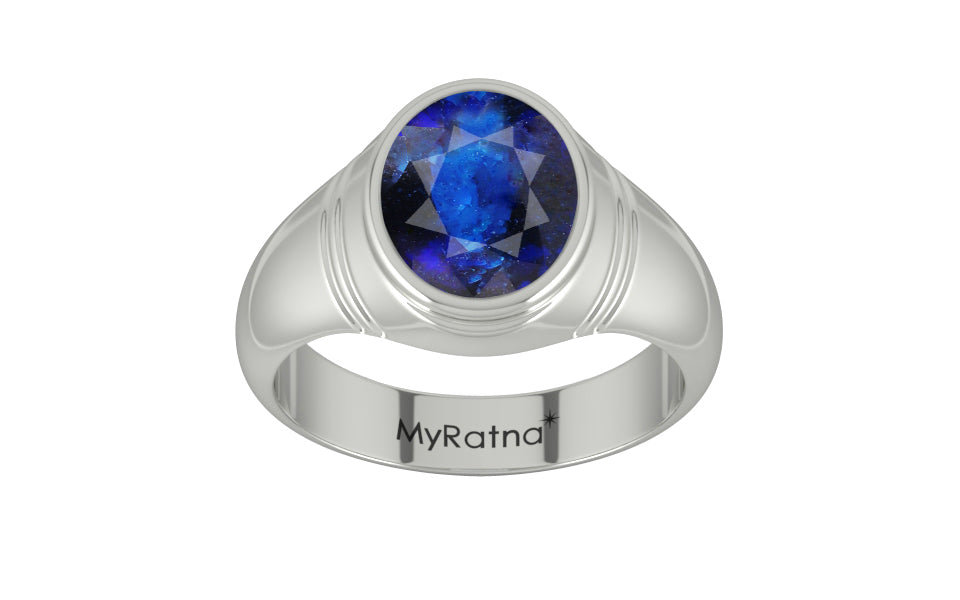 Sterling Silver Thailand Blue Sapphire Ring Rare Quality (R7)