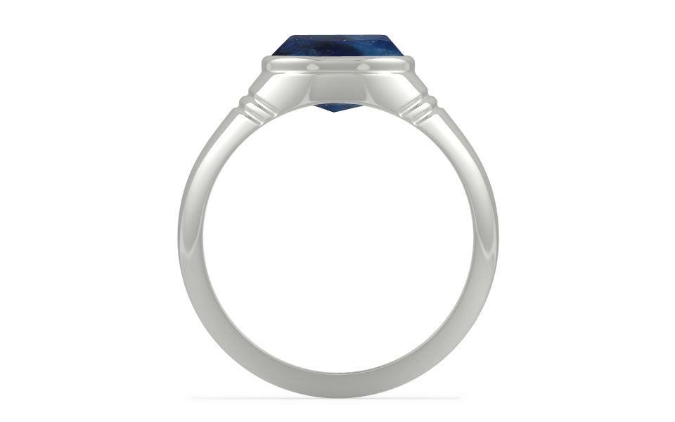 Sterling Silver Thailand Blue Sapphire Ring Rare Quality (R7)