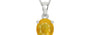 Sterling Silver Thailand Yellow Sapphire Pendant Fine Quality (P10)