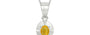 Sterling Silver Thailand Yellow Sapphire Pendant Fine Quality (P11)