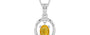Sterling Silver Thailand Yellow Sapphire Pendant Fine Quality (P2)