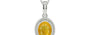 Sterling Silver Thailand Yellow Sapphire Pendant Fine Quality (P7)