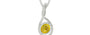 Sterling Silver Thailand Yellow Sapphire Pendant Limited Quality (P1)