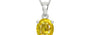Sterling Silver Thailand Yellow Sapphire Pendant Limited Quality (P10)
