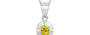 Sterling Silver Thailand Yellow Sapphire Pendant Limited Quality (P11)