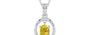 Sterling Silver Thailand Yellow Sapphire Pendant Limited Quality (P2)
