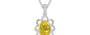 Sterling Silver Thailand Yellow Sapphire Pendant Limited Quality (P3)