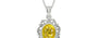 Sterling Silver Thailand Yellow Sapphire Pendant Limited Quality (P5)