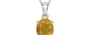 Sterling Silver Thailand Yellow Sapphire Pendant Prime Quality (P10)