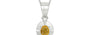 Sterling Silver Thailand Yellow Sapphire Pendant Prime Quality (P11)