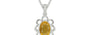 Sterling Silver Thailand Yellow Sapphire Pendant Prime Quality (P3)