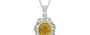 Sterling Silver Thailand Yellow Sapphire Pendant Prime Quality (P5)