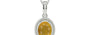 Sterling Silver Thailand Yellow Sapphire Pendant Prime Quality (P7)