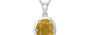Sterling Silver Thailand Yellow Sapphire Pendant Prime Quality (P8)