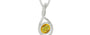 Sterling Silver Thailand Yellow Sapphire Pendant Rare Quality (P1)