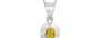 Sterling Silver Thailand Yellow Sapphire Pendant Rare Quality (P11)