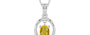 Sterling Silver Thailand Yellow Sapphire Pendant Rare Quality (P2)