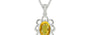 Sterling Silver Thailand Yellow Sapphire Pendant Rare Quality (P3)