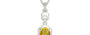 Sterling Silver Thailand Yellow Sapphire Pendant Rare Quality (P6)