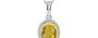 Sterling Silver Thailand Yellow Sapphire Pendant Rare Quality (P7)