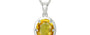 Sterling Silver Thailand Yellow Sapphire Pendant Rare Quality (P8)