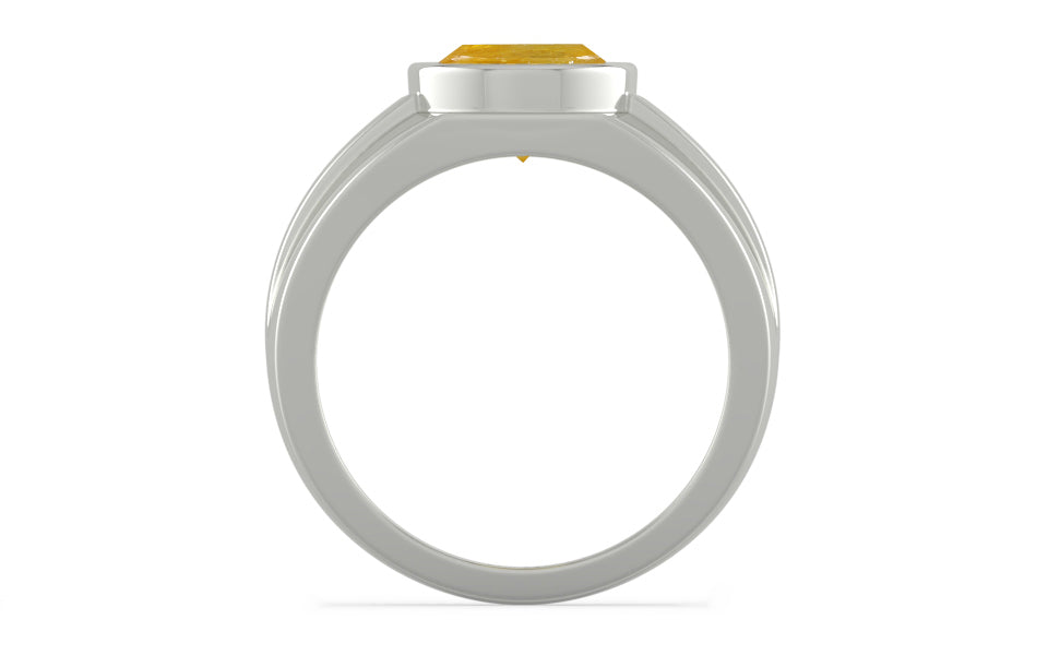 Sterling Silver Thailand Yellow Sapphire Ring Fine Quality (R1)