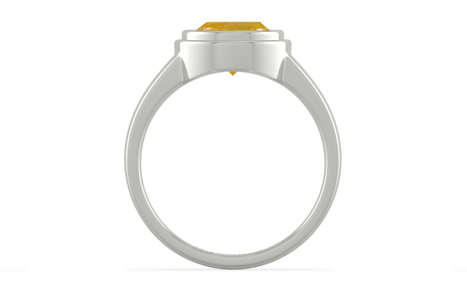 Sterling Silver Thailand Yellow Sapphire Ring Fine Quality (R3)