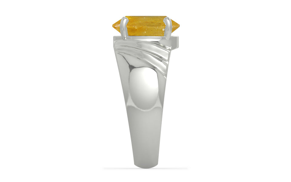 Sterling Silver Thailand Yellow Sapphire Ring Fine Quality (R4)