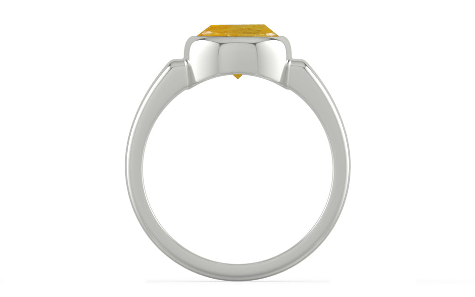 Sterling Silver Thailand Yellow Sapphire Ring Fine Quality (R6)