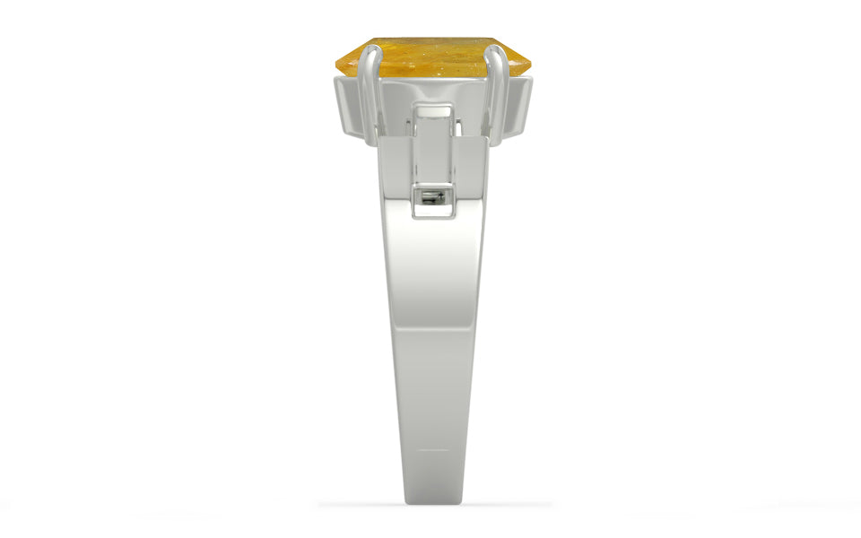 Sterling Silver Thailand Yellow Sapphire Ring Fine Quality (R8)