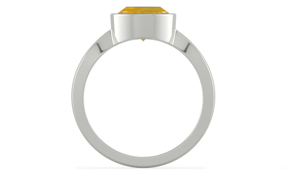 Sterling Silver Thailand Yellow Sapphire Ring Fine Quality (R9)