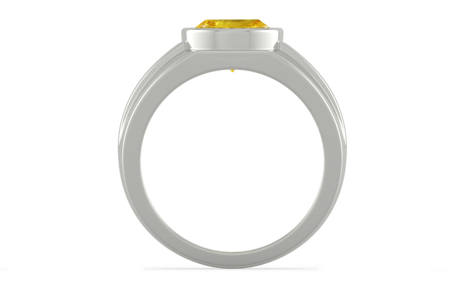 Sterling Silver Thailand Yellow Sapphire Ring Limited Quality (R1)