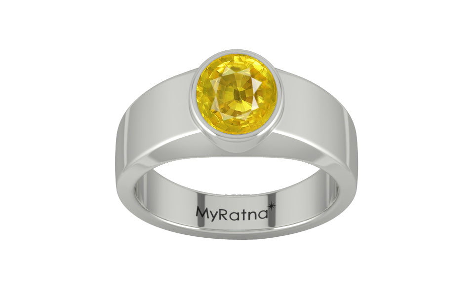Sterling Silver Thailand Yellow Sapphire Ring Limited Quality (R10)