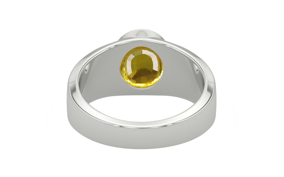 Sterling Silver Thailand Yellow Sapphire Ring Limited Quality (R10)
