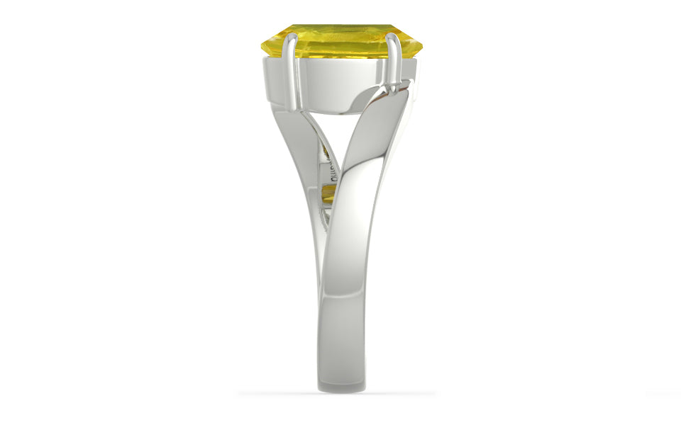 Sterling Silver Thailand Yellow Sapphire Ring Limited Quality (R2)